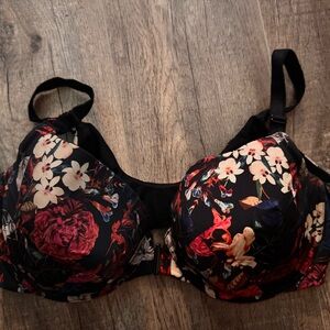 Torrid Black Floral Women's Bra